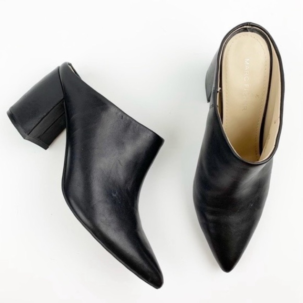 Marc Fisher Fragni Pointed Toe Heeled Mules